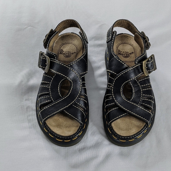 VTG 90s Chunky Platform Buckle Sandals Made In England Like New - Picture 2 of 8